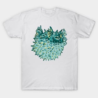 Angry blue pufferfish T-Shirt